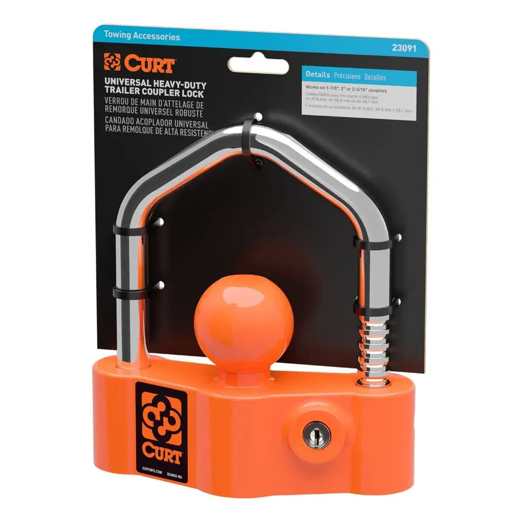 CURT 23091 Universal Heavy-Duty Trailer Coupler Lock - View 2