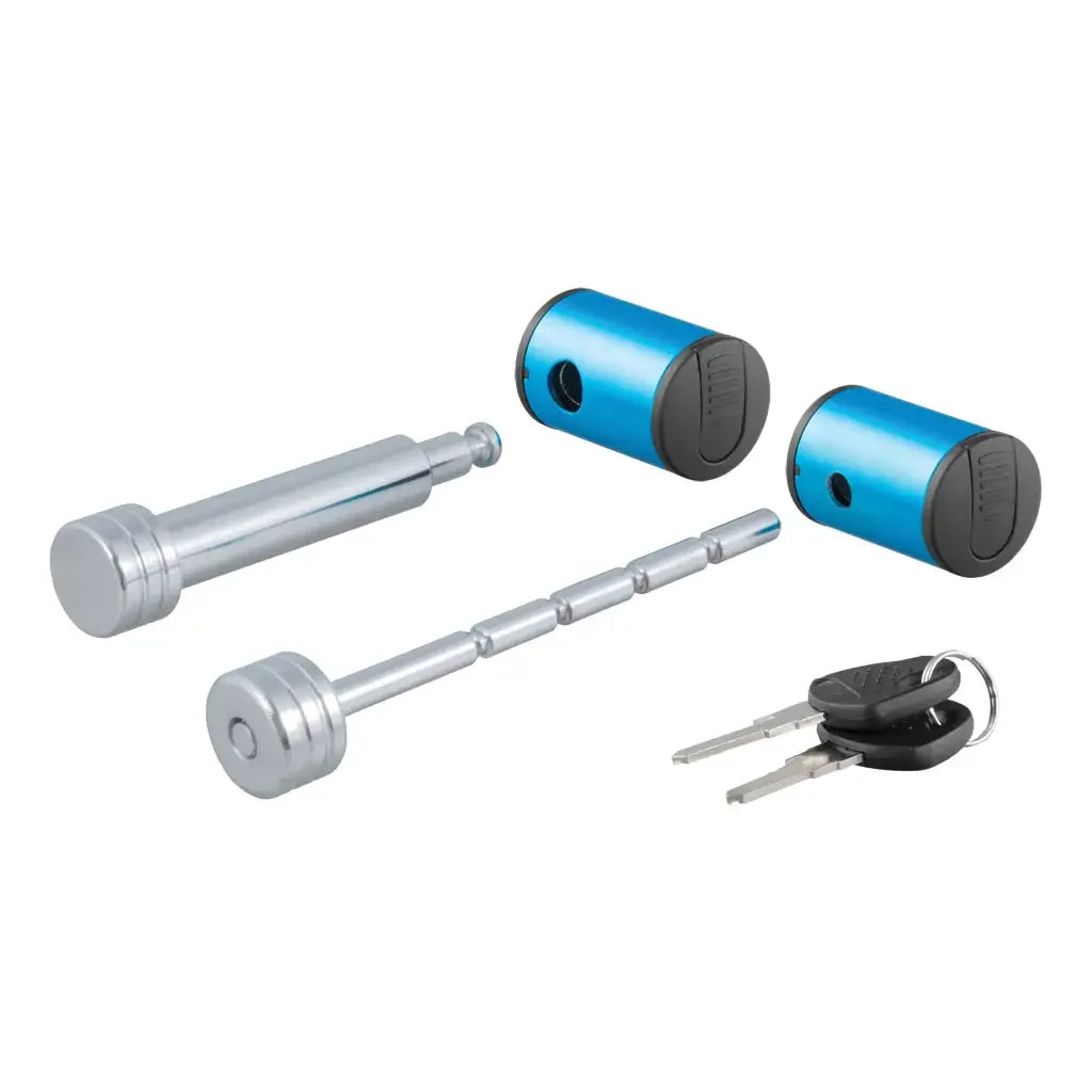 CURT 23505 Right-Angle Hitch & Coupler Lock Set (2" Receiver, 1" to 3" Latch) - View 1