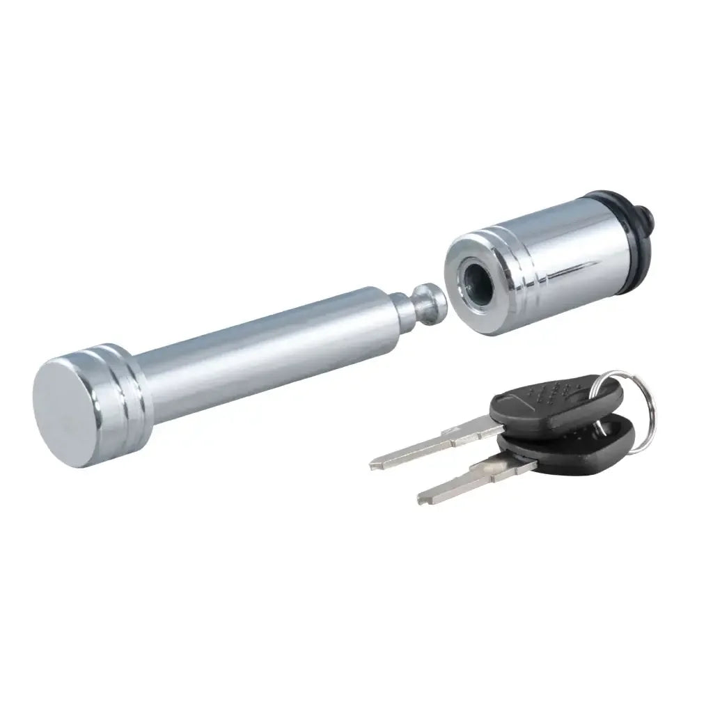 CURT 23515 5/8" Hitch Lock (2" Receiver, Barbell, Chrome) - View 1