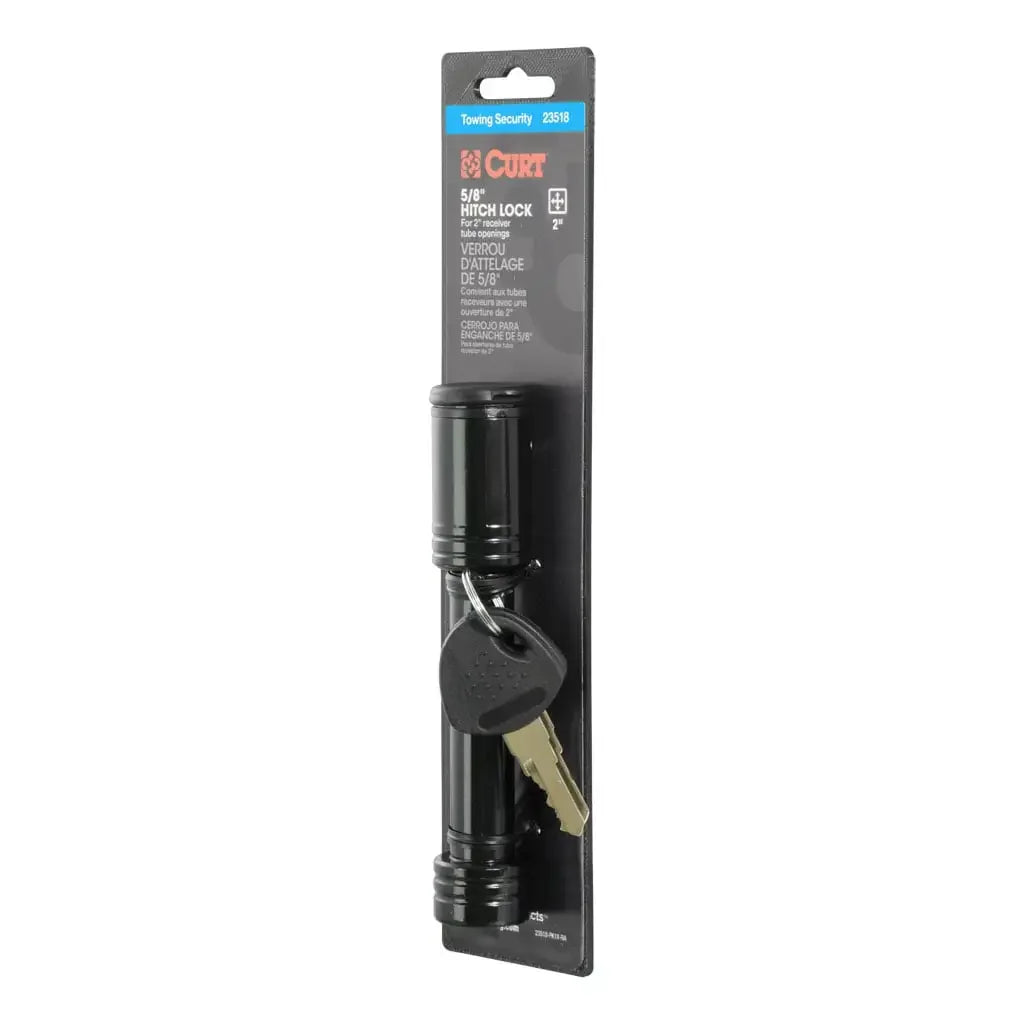 CURT 23518 5/8" Hitch Lock (2" Receiver, Barbell, Black) - View 9