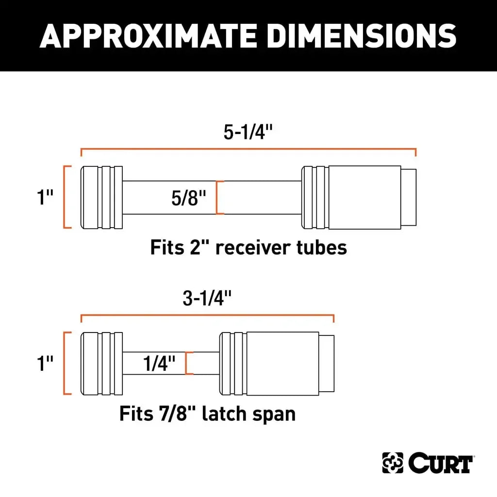 CURT 23526 Hitch & Coupler Lock Set (2" Receiver, 7/8" Latch) - View 2
