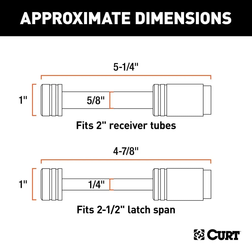 CURT 23527 Hitch & Coupler Lock Set (2" Receiver, 2-1/2" Latch) - View 2