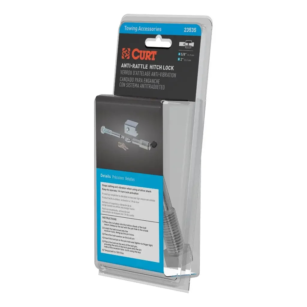 CURT 23535 Anti-Rattle Hitch Lock, Fits 2" Receivers - View 10