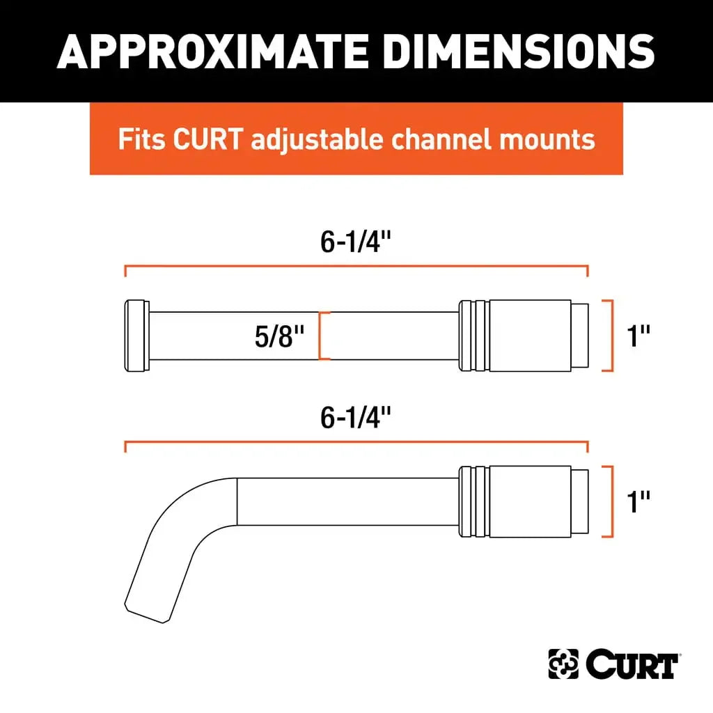 CURT 23556 Channel Mount Lock Set (5/8" Diameter) - View 2