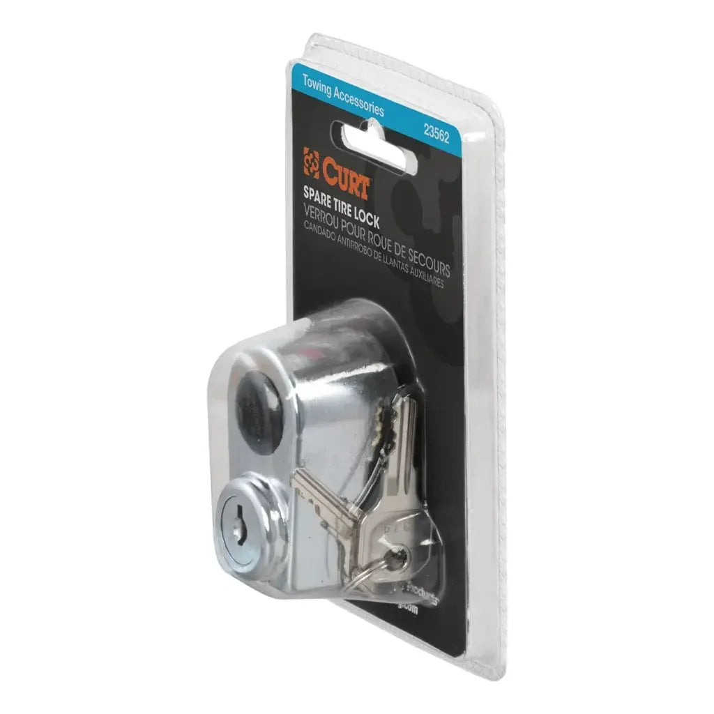 CURT 23562 Spare Tire Lock (Chrome) - View 5