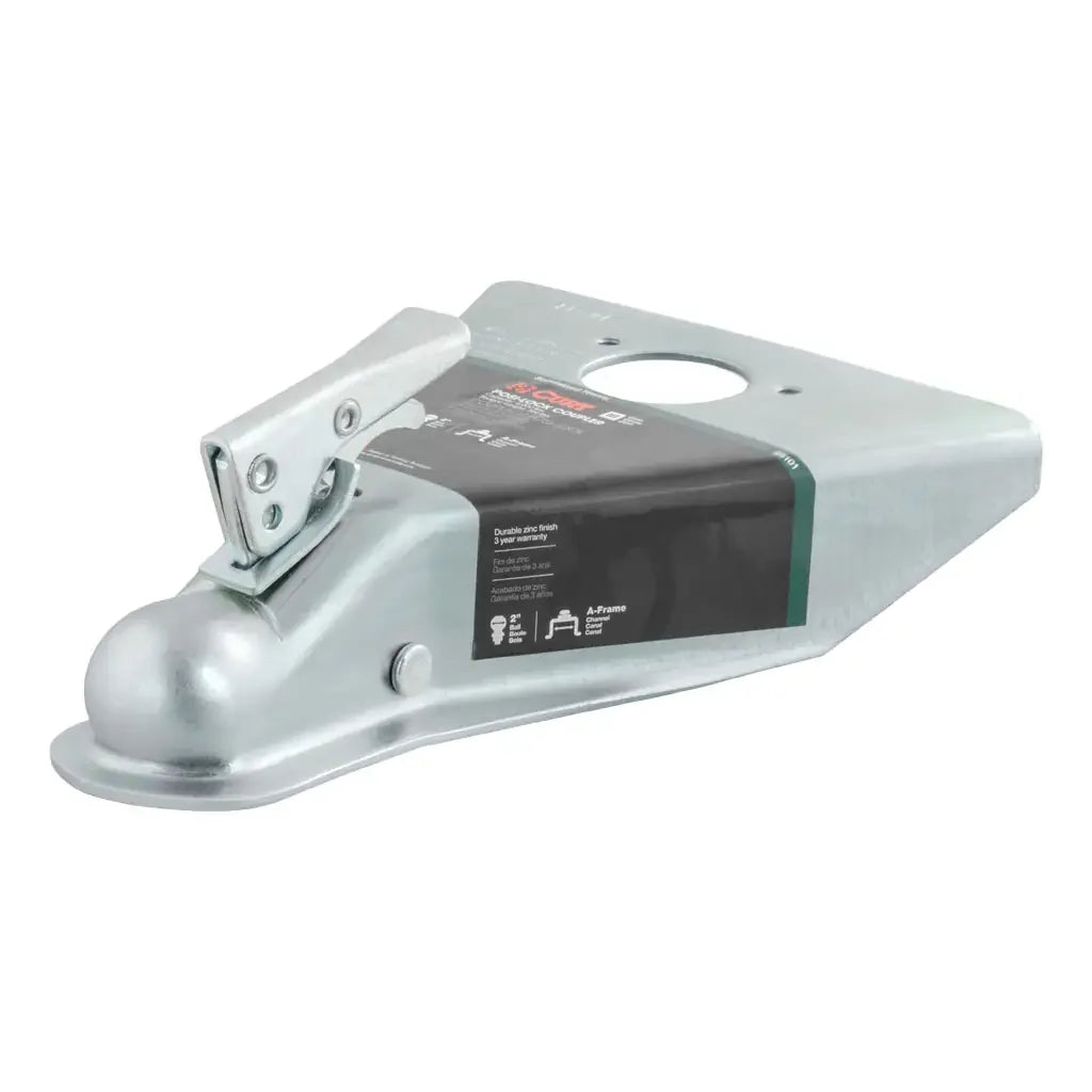 CURT 25101 2" A-Frame Coupler with Posi-Lock (5,000 lbs, Zinc) - View 1