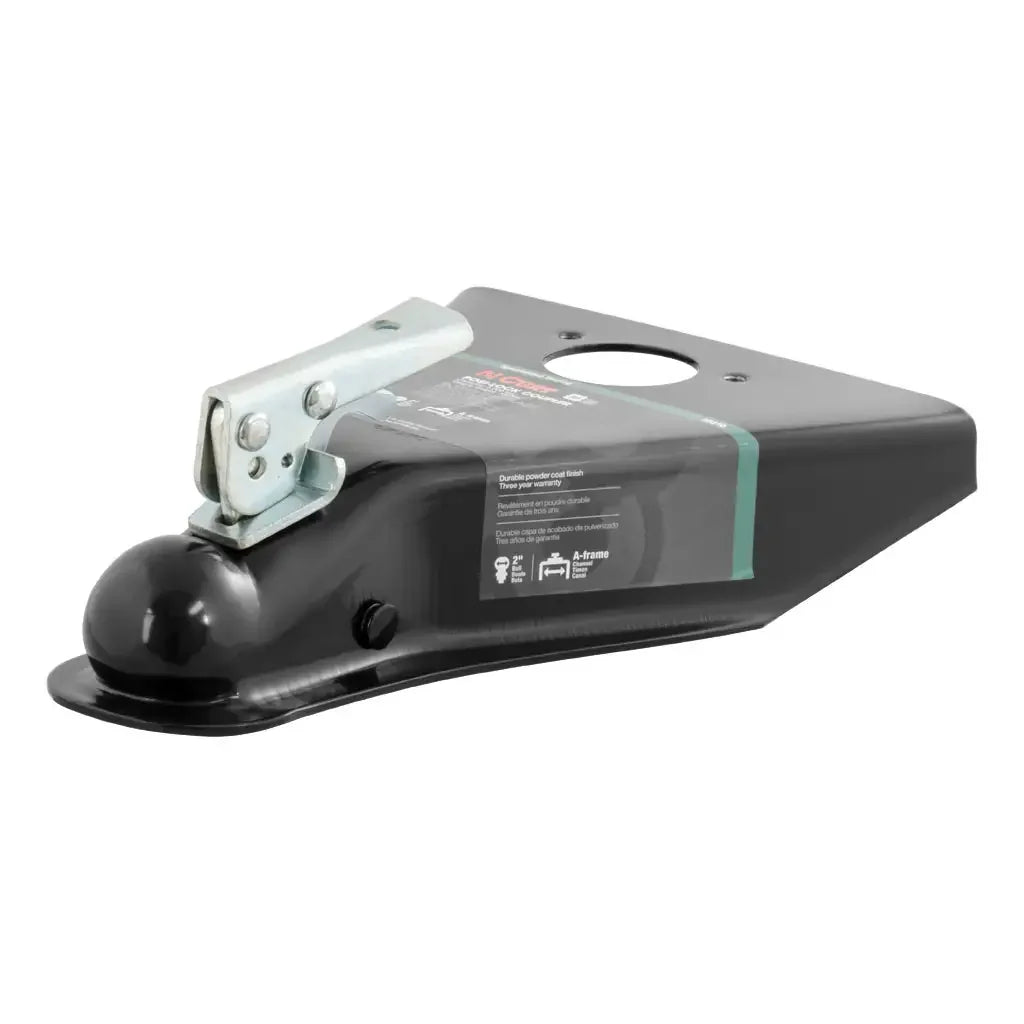 CURT 25210 2" A-Frame Coupler with Posi-Lock (5,000 lbs, Black) - View 1