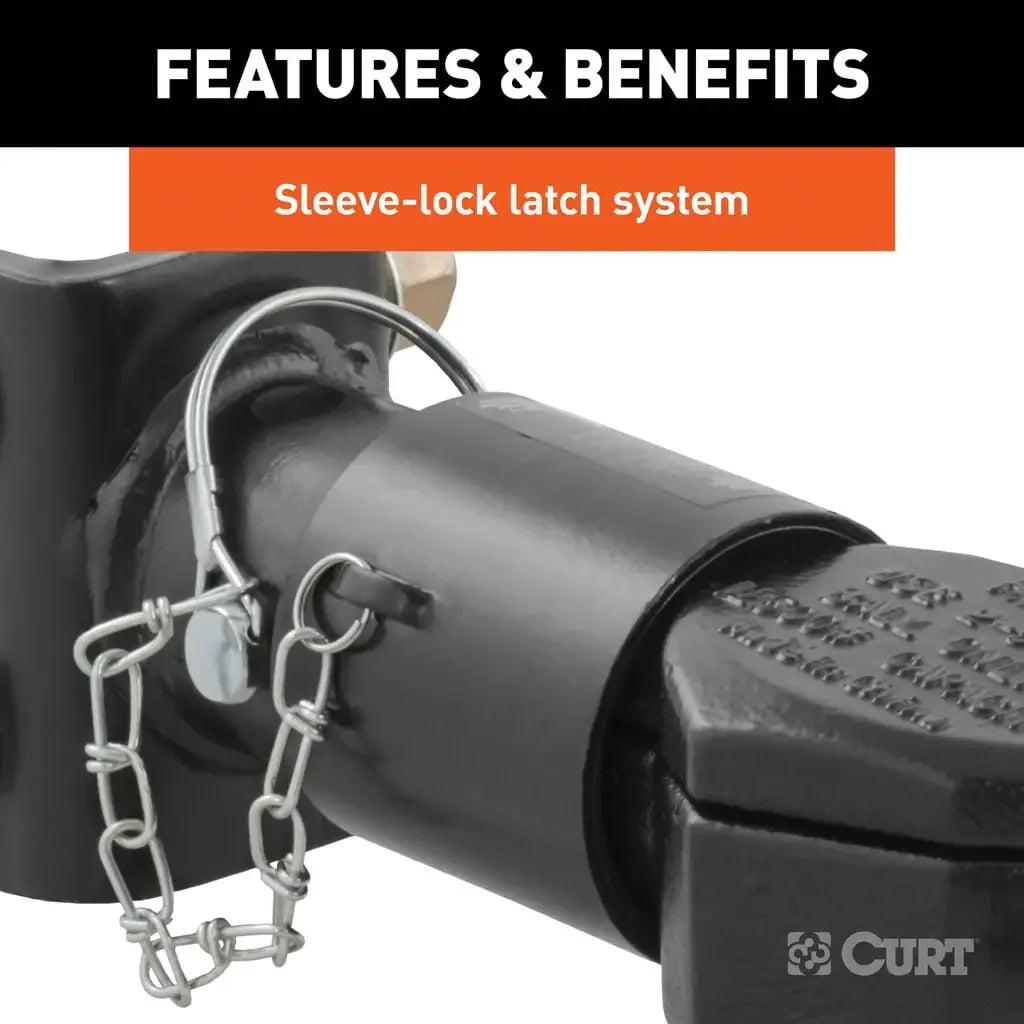 CURT 25329 2-5/16" Channel-Mount Coupler with Sleeve-Lock (12,500 lbs, Black) - View 4