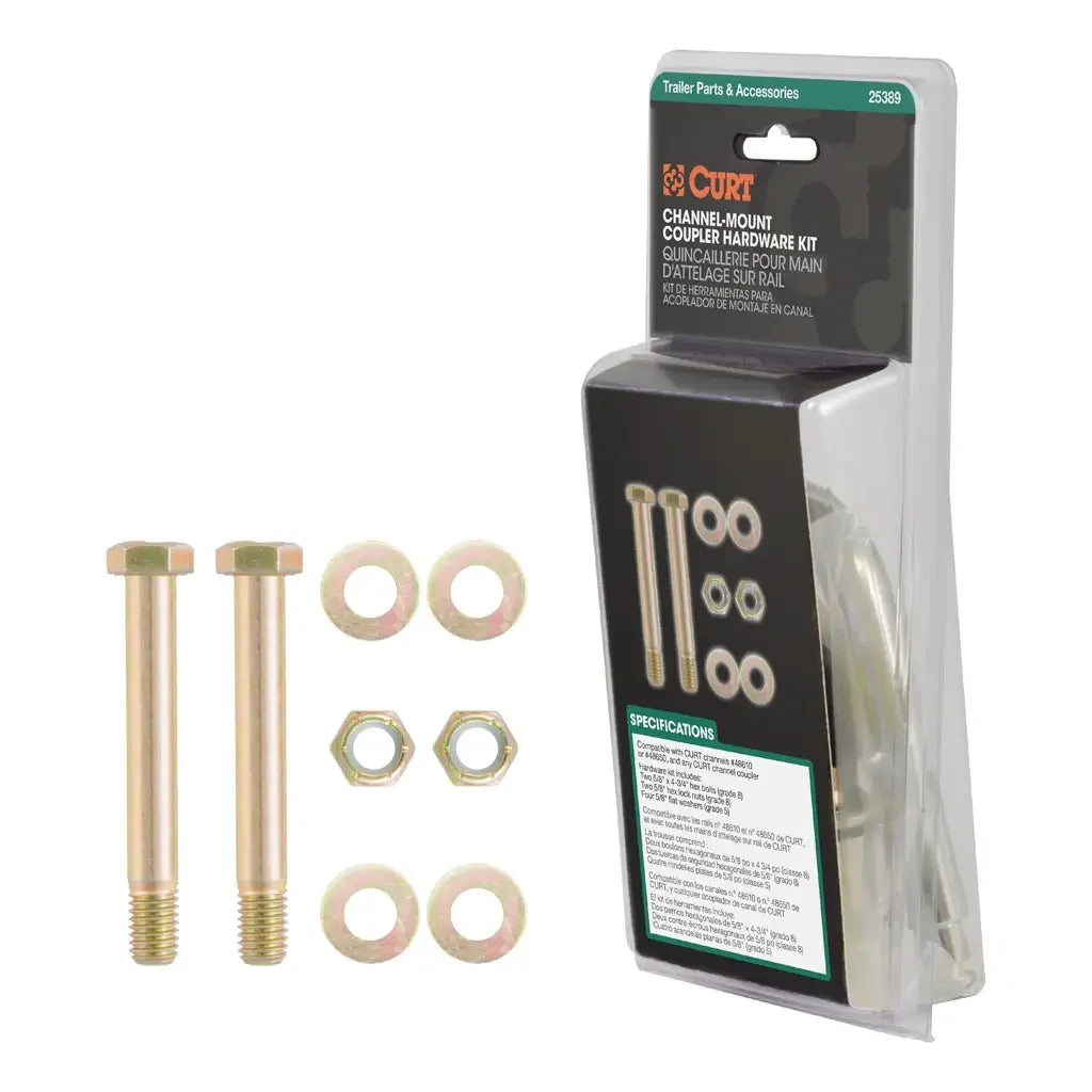 CURT 25389 Channel-Mount Coupler Hardware Kit - View 1