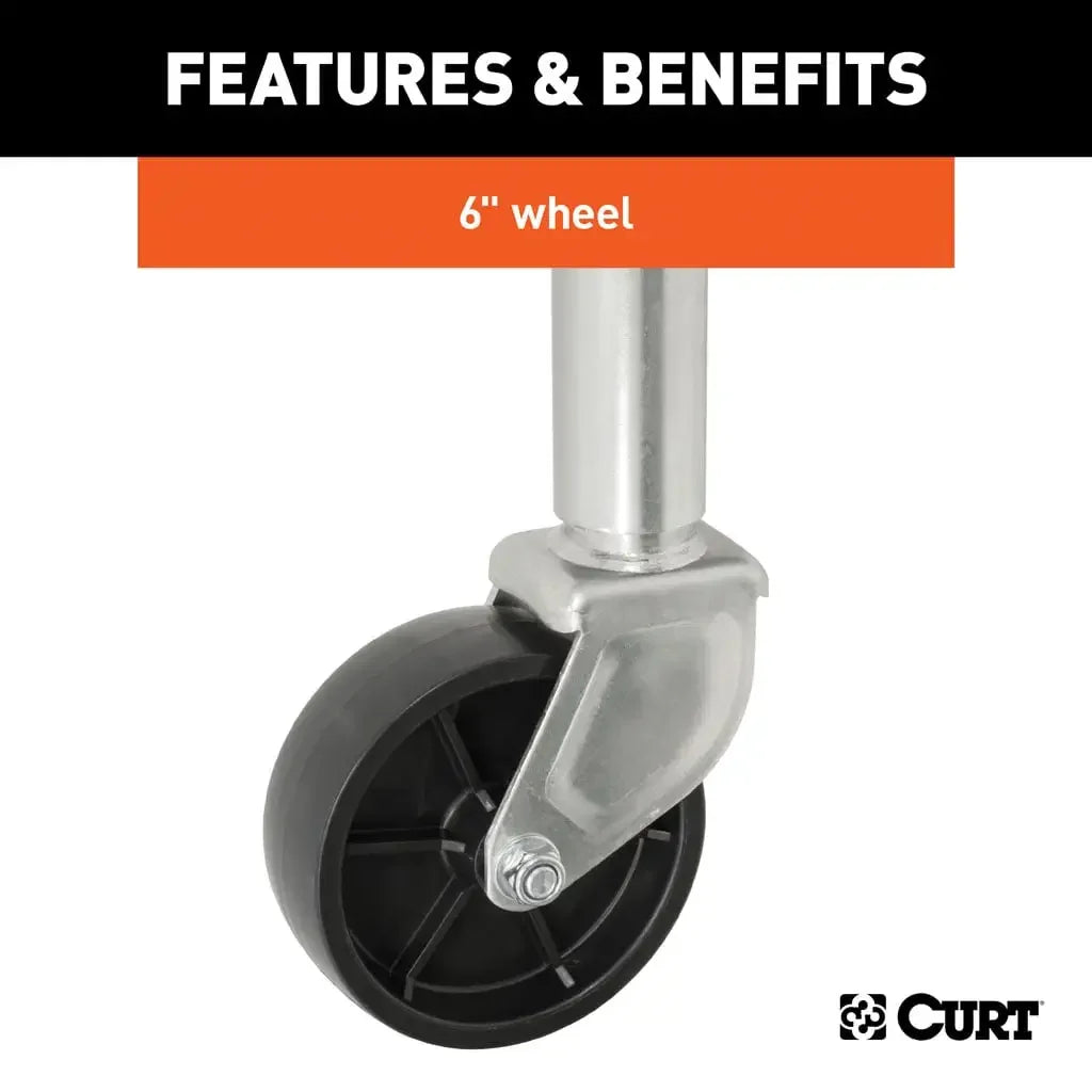 CURT 28112 Marine Jack with 6" Wheel (1,200 lbs, 10" Travel) - View 5