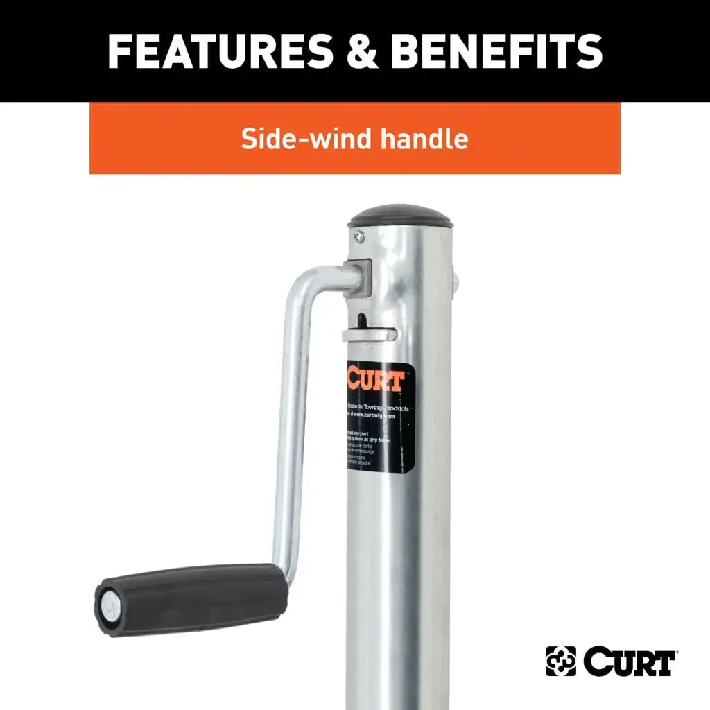 CURT 28112 Marine Jack with 6" Wheel (1,200 lbs, 10" Travel) - View 6