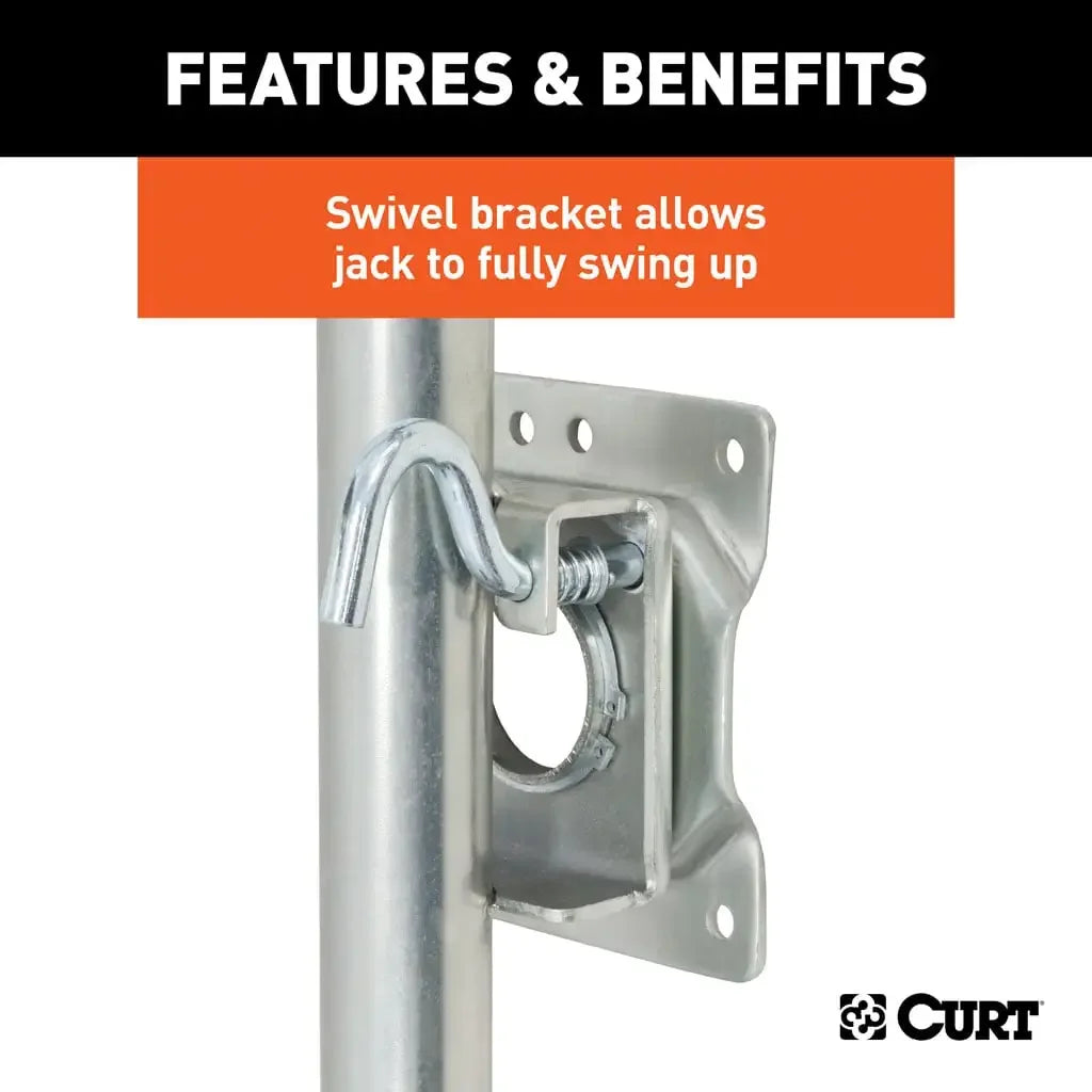 CURT 28155 Marine Jack with Dual 6" Wheels (1,500 lbs, 10" Travel) - View 4