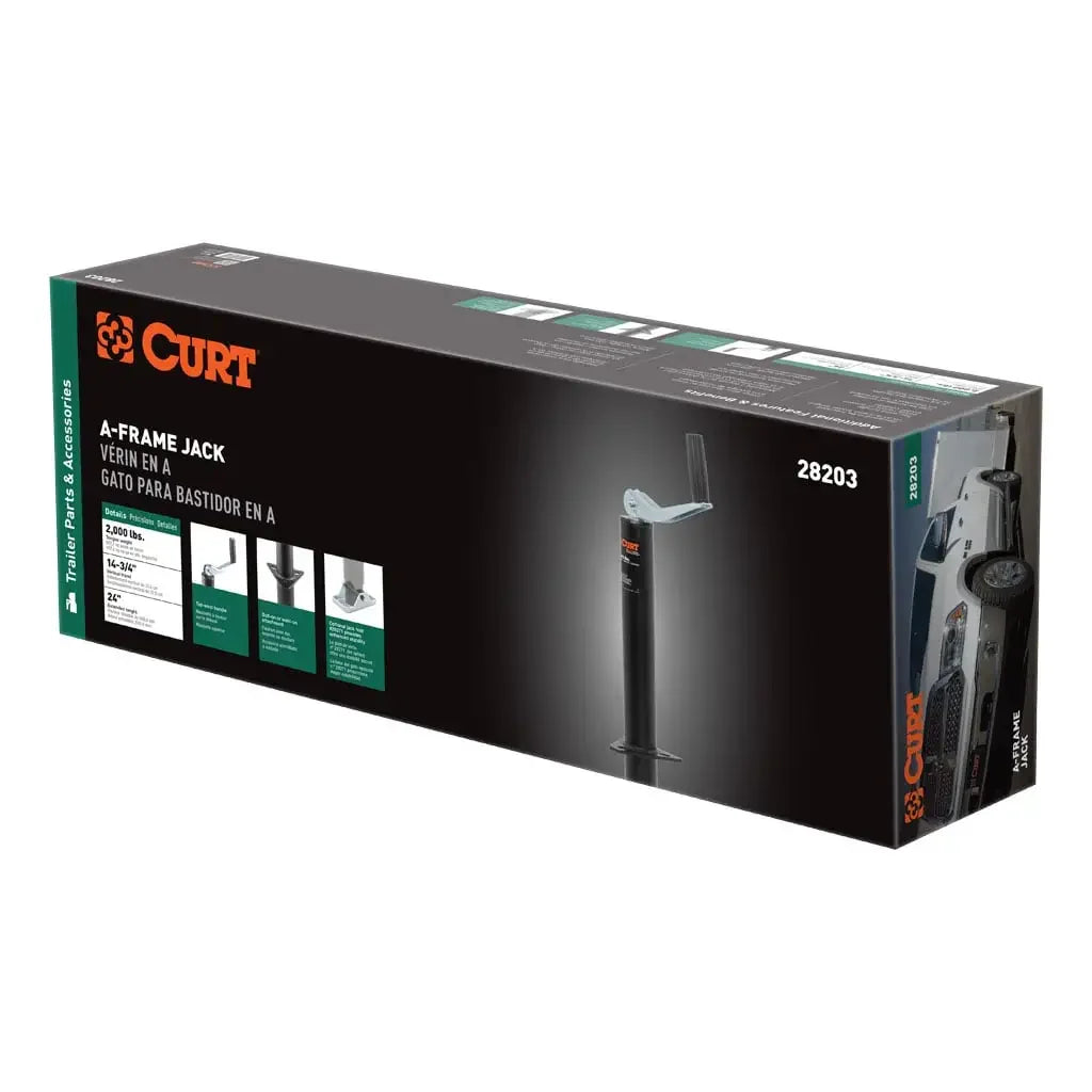 CURT 28203 A-Frame Jack with Top Handle (2,000 lbs, 15" Travel, Packaged) - View 6