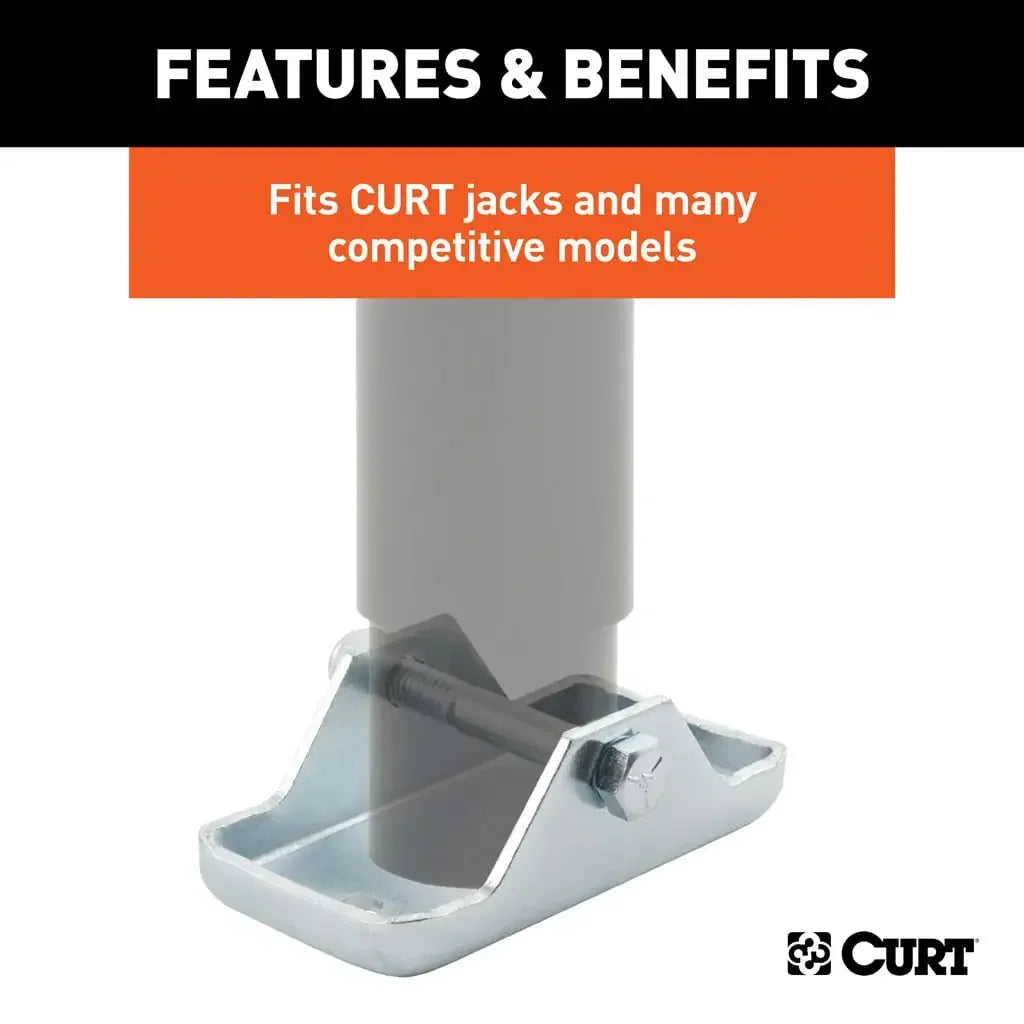 CURT 28271 Bolt-On Jack Foot (Fits 2" Tube, 2,000 lbs, Packaged) - View 4