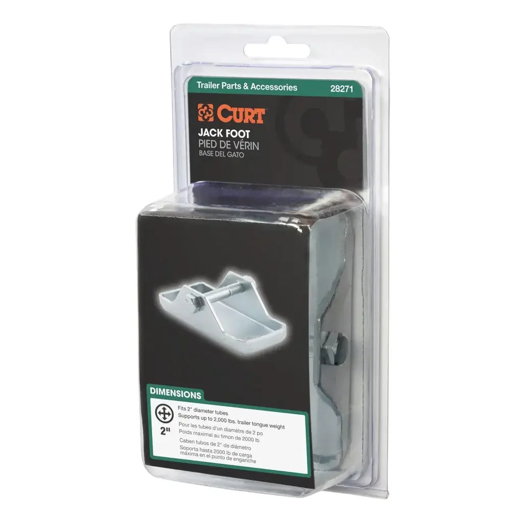 CURT 28271 Bolt-On Jack Foot (Fits 2" Tube, 2,000 lbs, Packaged) - View 5