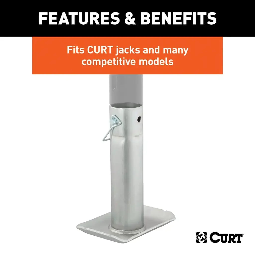 CURT 28275 Pin-On Jack Foot (Fits 2" Tube, 2,000 lbs, 8-1/2" Height, Packaged) - View 4