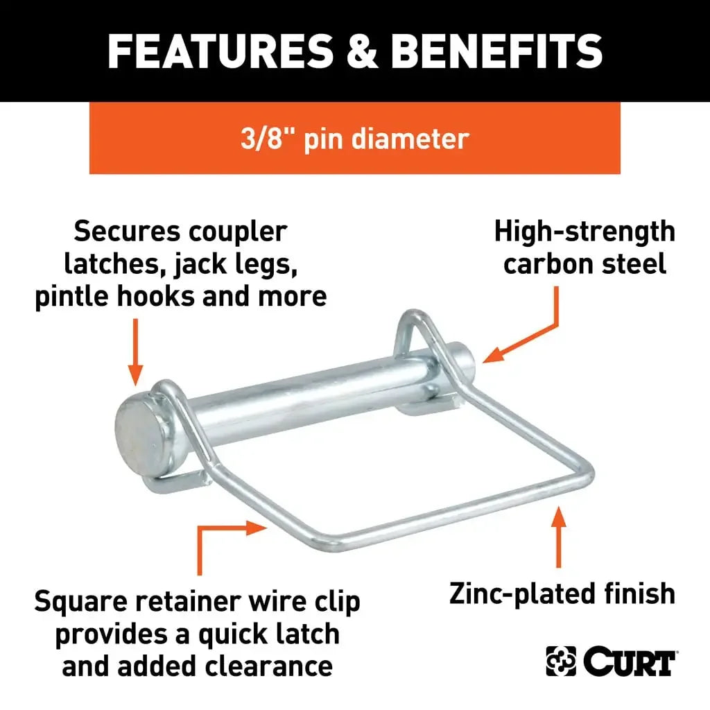 CURT 28278 3/8" Safety Pin (2-3/4" Pin Length) - View 3