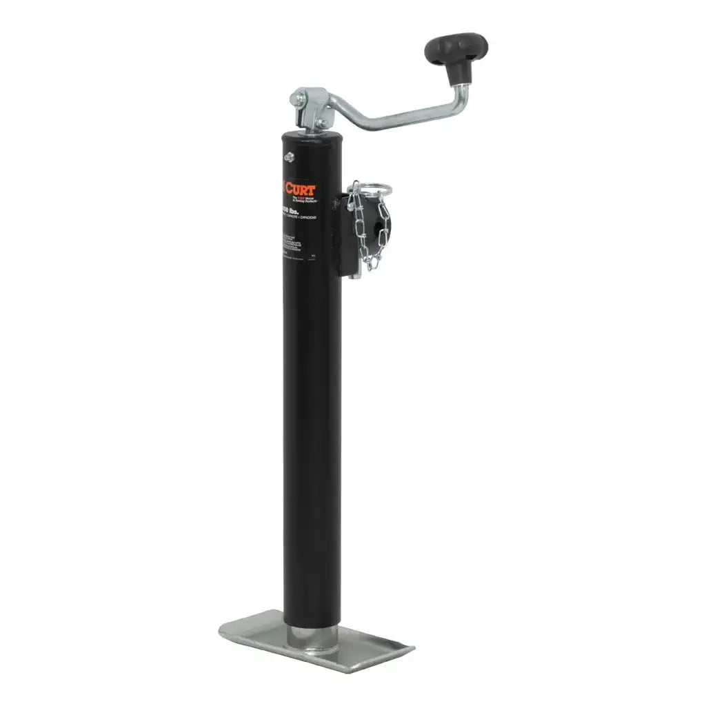 CURT 28323 Pipe-Mount Swivel Jack with Top Handle (2,000 lbs, 15" Travel, Packaged) - View 7