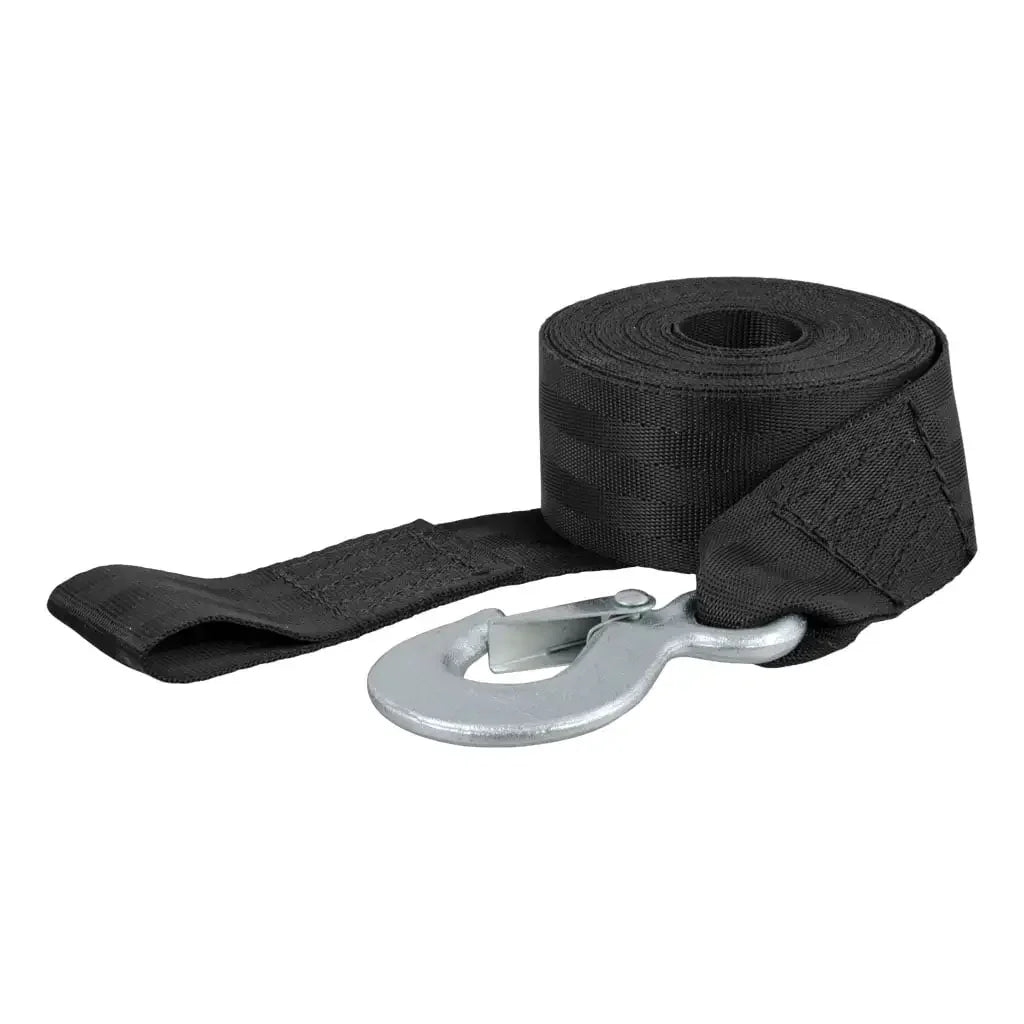 CURT 29451 20' Winch Strap with Snap Hook (1,100 lbs.) - View 1
