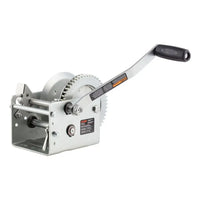 CURT 29526 Hand-Crank 2-Speed Winch, 2,600 lbs, 12.7:1 Low Gear Ratio, 10.6" Handle - View 1