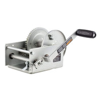 CURT 29538 Hand-Crank 2-Speed Winch, 3,800 lbs, 15.8:1 Low Gear Ratio, 9.6" Handle - View 1