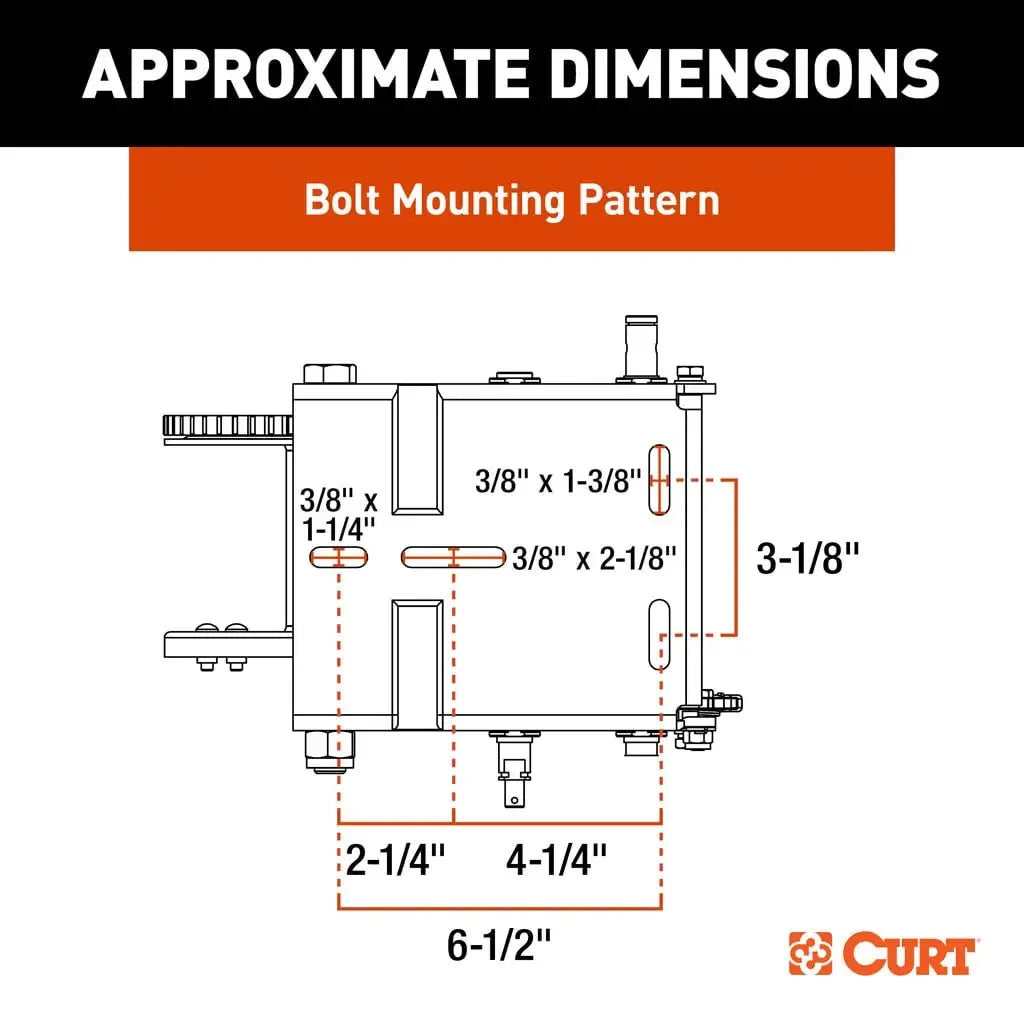 CURT 29538 Hand-Crank 2-Speed Winch, 3,800 lbs, 15.8:1 Low Gear Ratio, 9.6" Handle - View 4