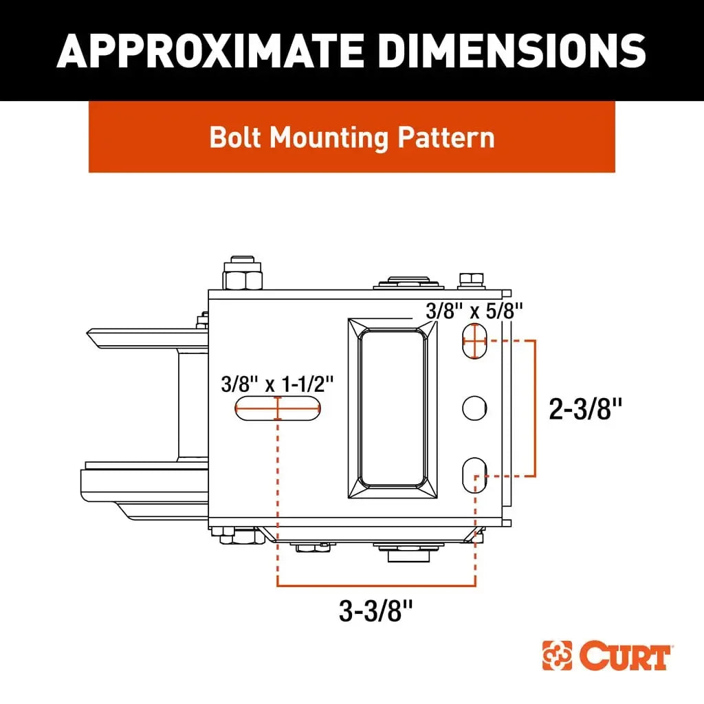 CURT 29610 Hand-Crank Brake Winch, 1,000 lbs, 4.2:1 Gear Ratio, 7" Handle - View 4