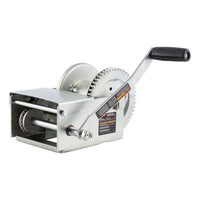 CURT 29625 Hand-Crank Brake Winch, 2,500 lbs, 15.8:1 Gear Ratio, 10.6" Handle - View 1