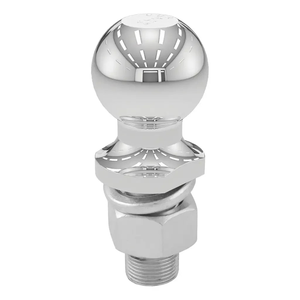CURT 40004 2" Trailer Ball (1" x 2-1/8" Shank, 6,000 lbs., Chrome) - View 1
