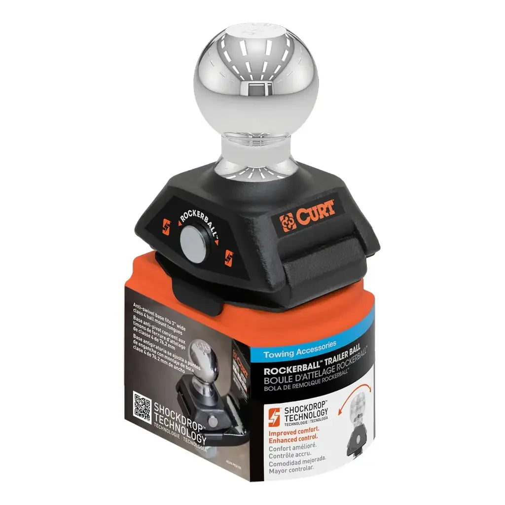 CURT 40249 RockerBall 2-5/16" Cushion Hitch Ball (1-1/4" Shank, 12,000 lbs, Packaged) - View 10