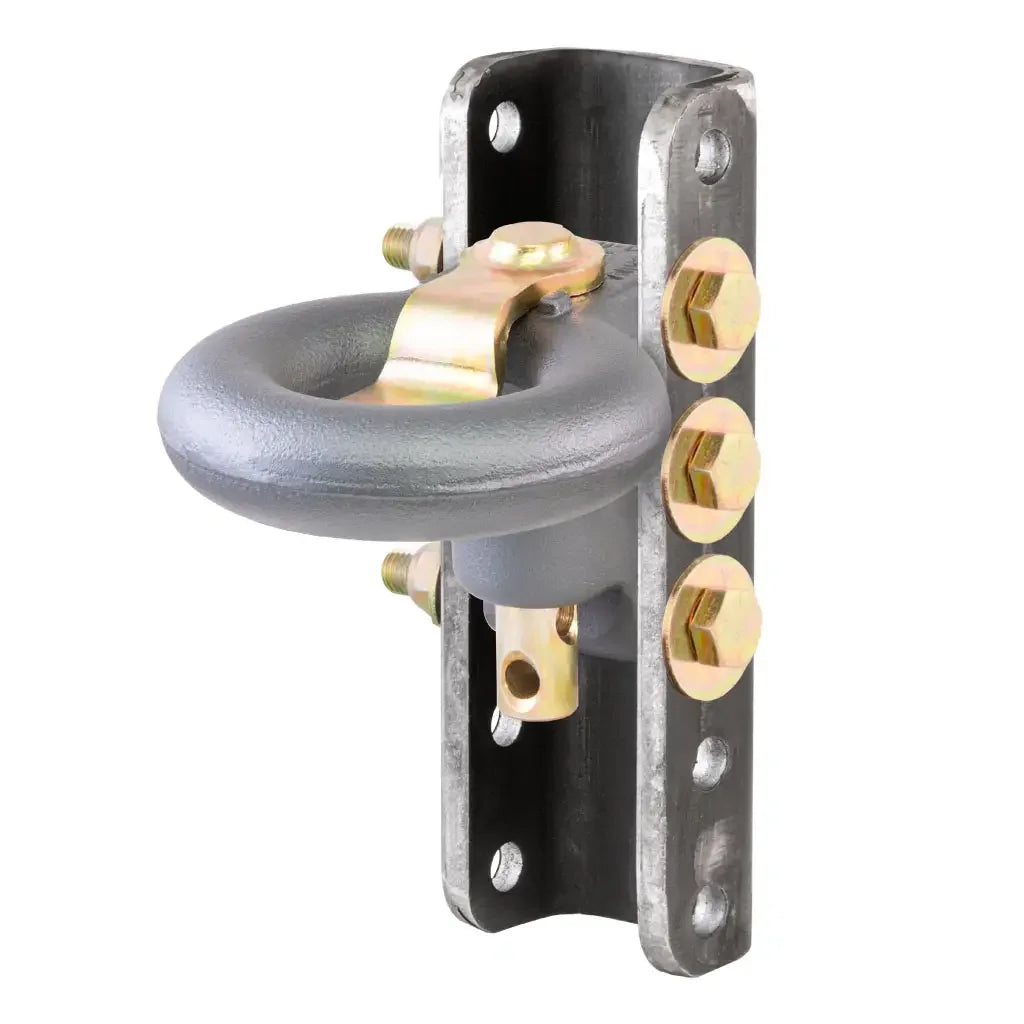 CURT 48641 SecureLatch Lunette Ring & Channel (40,000 lbs, 3" ID, 11-3/4" Channel Height) - View 1