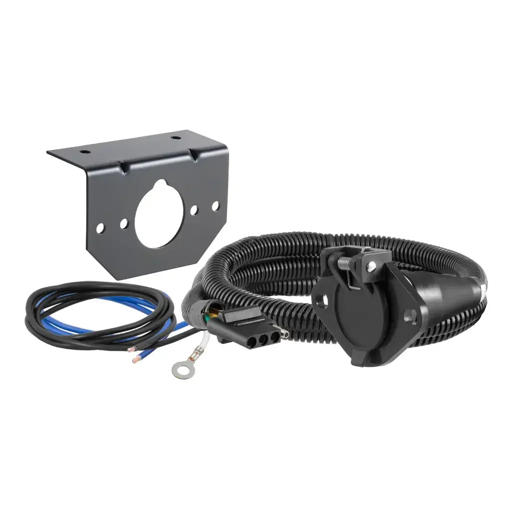 CURT 58981 Dinghy Towing Electrical Adapter (4-Way Flat to 6-Way Round) - View 1