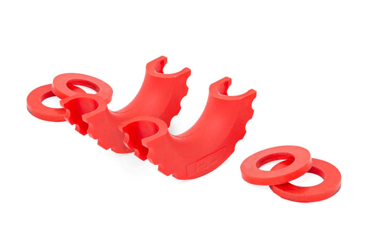 Rough Country RS102 D-Ring Isolator Kit | Pair | Red - Image 1