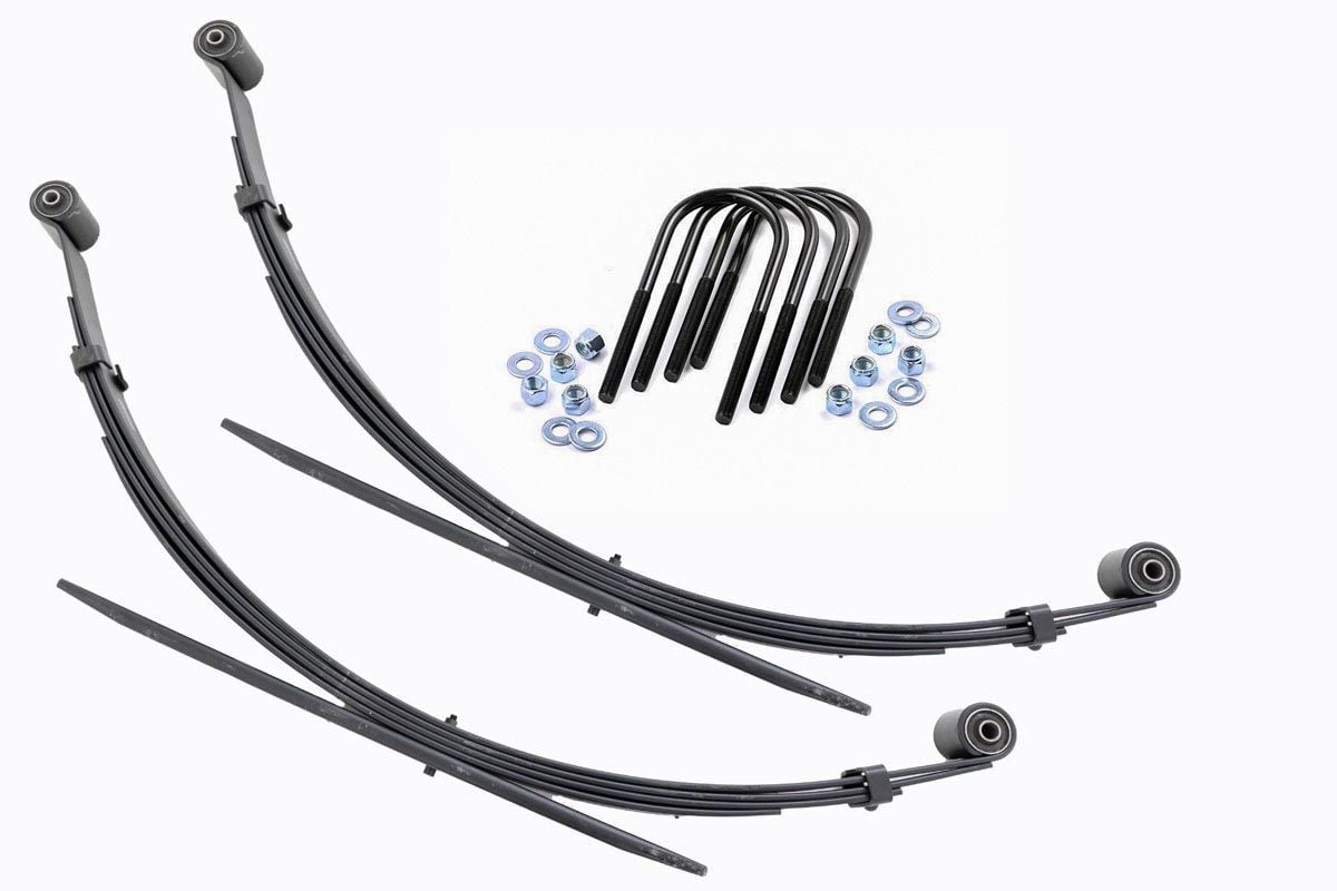 Rough Country 8066Kit Rear Leaf Springs | 4" Lift | Pair | Ford F-250/F-350 Super Duty 4WD (99-04) - Image 1