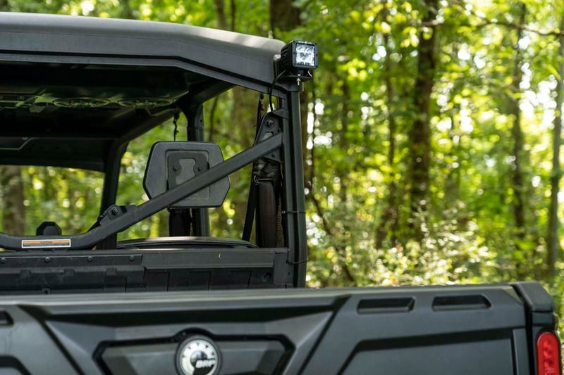 RC LED Light | Cab Mount | 2" Black Pair | Flood | Can-Am Defender HD 5/HD 8/HD 9/HD 10 (manufacturer page)