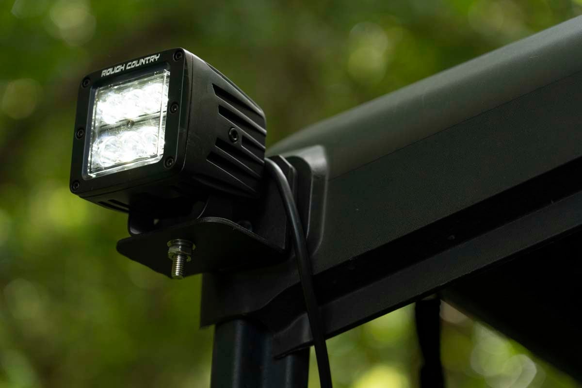 LED Light | Cab Mount | 2" Black Pair | Flood | Can-Am Defender HD 5/HD 8/HD 9/HD 10 - Lighting & Acc (Image 2 of 6)