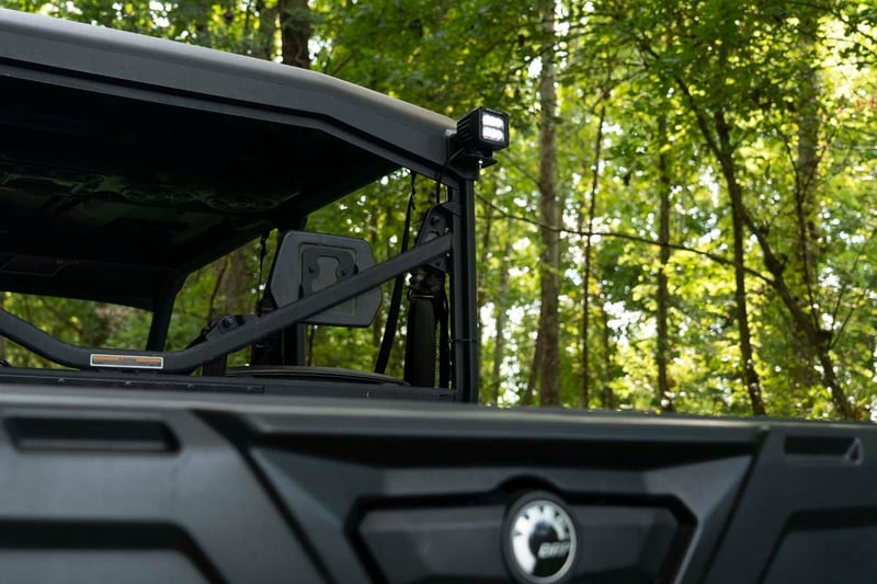 RC LED Light | Cab Mount | 2" Black Pair | Flood | Can-Am Defender HD 5/HD 8/HD 9/HD 10 (manufacturer page)
