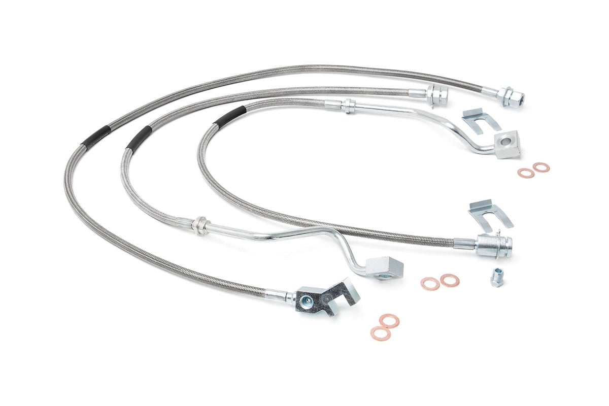 Brake Lines | Stainless | FR & RR | 4-6 Inch Lift | Ford F-250/F-350 Super Duty (99-04) - Susp Accessories