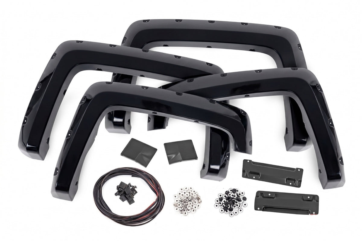 Pocket Fender Flares | 6'7" & 8' Bed | GBA Black | Chevy Silverado 1500 (14-18)/ 2500HD (15-19) - Fender Flares (Image 3 of 6)