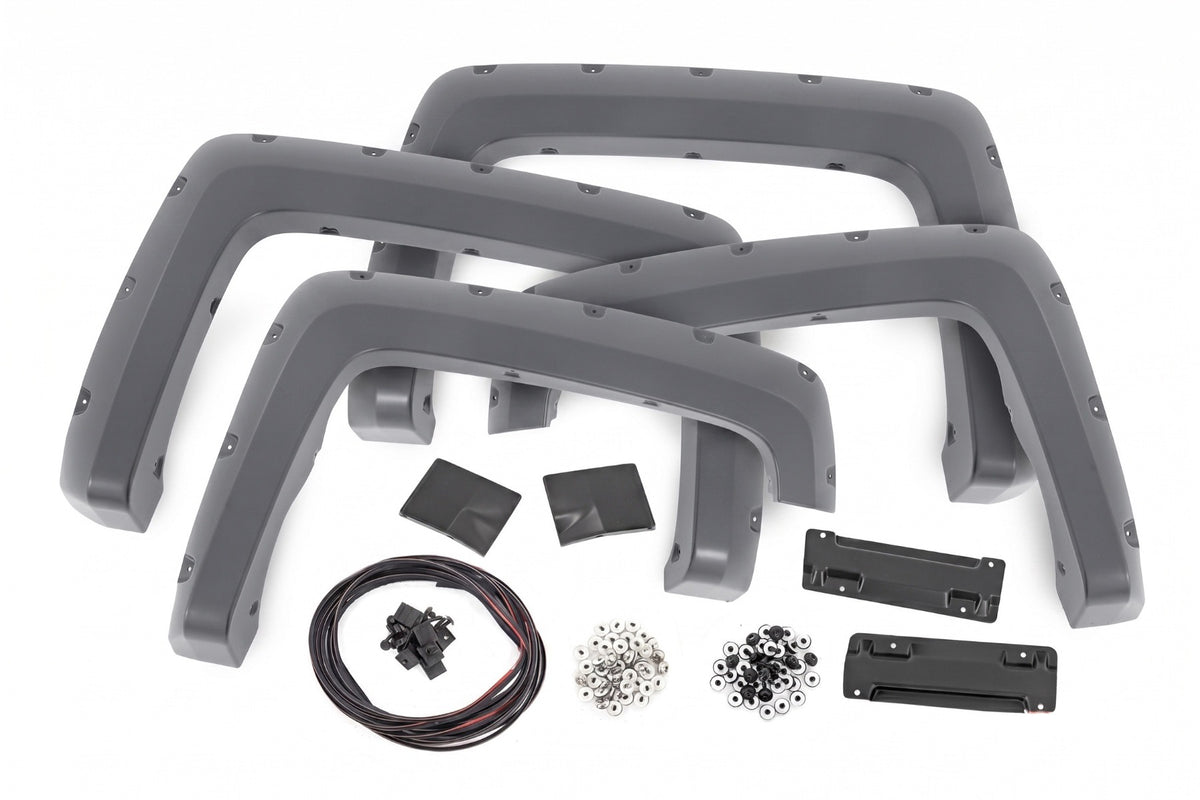 Pocket Fender Flares | 6'7" & 8' Bed | G1C Overcast | Chevy Silverado 1500 (14-18)/2500HD - Fender Flares (Image 3 of 6)