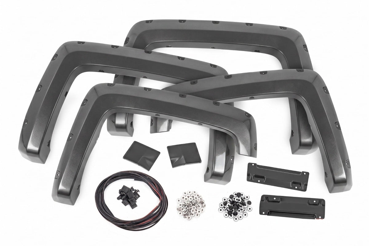 Pocket Fender Flares | 6'7" & 8' Bed | GJI Shadow Gray | Chevy Silverado 1500 (14-18)/2500HD - Fender Flares (Image 3 of 6)