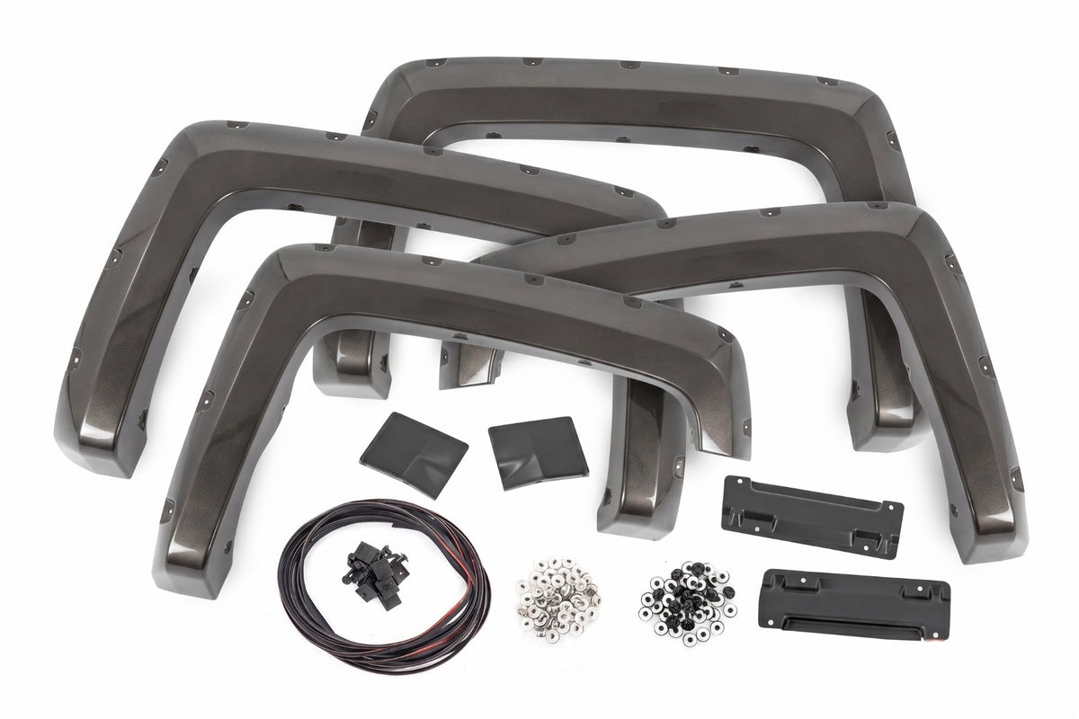 Pocket Fender Flares | 6'7" & 8' Bed | GXG Tungsten | Chevy Silverado 1500 (14-18)/2500HD - Fender Flares (Image 3 of 6)