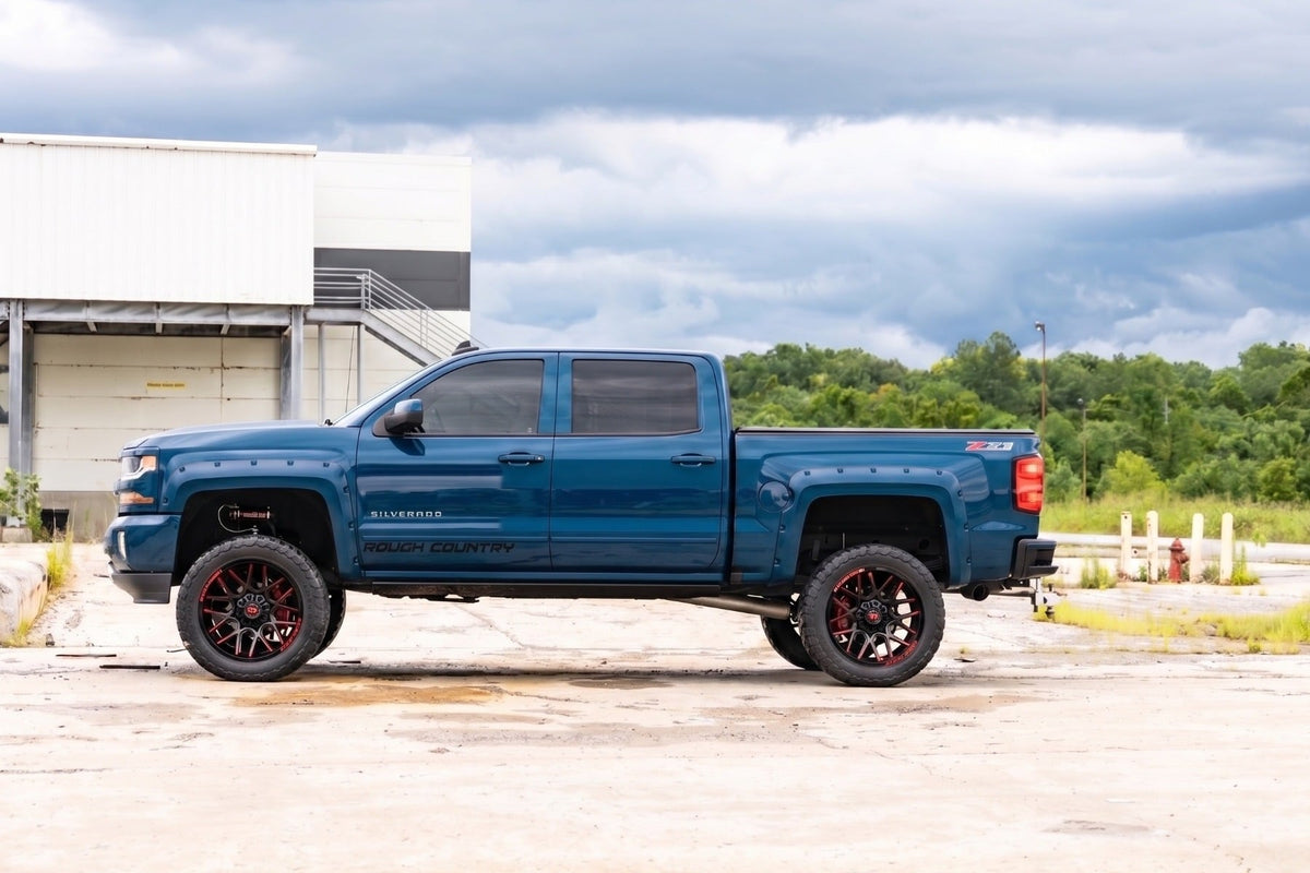 Pocket Fender Flares | 6'7" & 8' Bed | G1K Deep Ocean Blue | Chevy Silverado 1500 (14-18)/2500HD - Fender Flares (Image 4 of 4)
