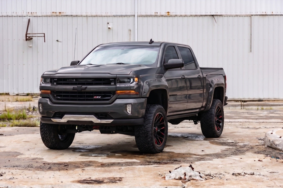 Pocket Fender Flares | 6'7" & 8' Bed | GPA Graphite | Chevy Silverado 1500 (14-18)/2500HD - Fender Flares (Image 4 of 6)