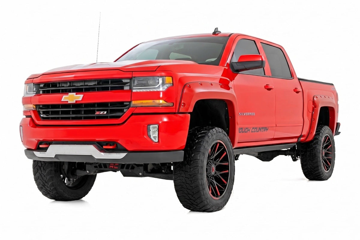 Pocket Fender Flares | 5'9" Bed | G7C Red Hot | Chevy Silverado 1500 (14-18 & Classic) - Fender Flares (Image 2 of 6)