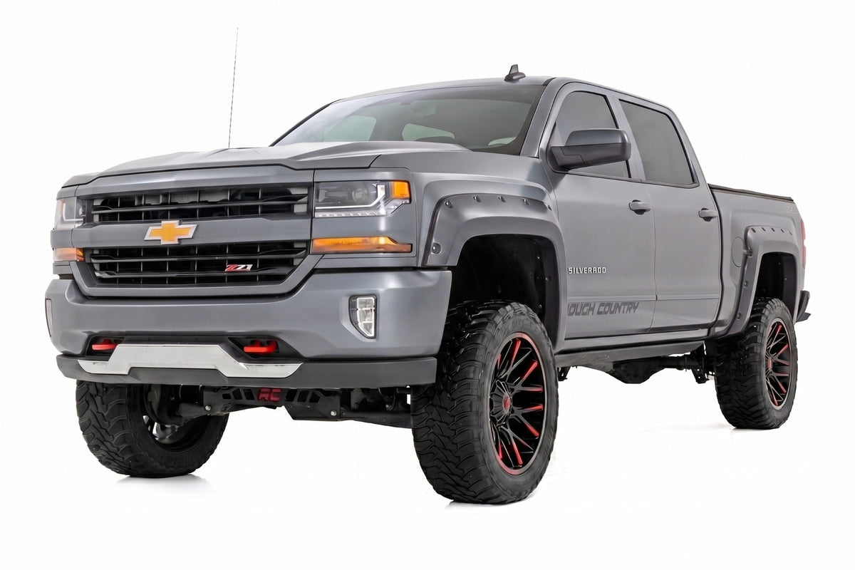 Pocket Fender Flares | 5'9" Bed | G9K Satin Steel | Chevy Silverado 1500 (14-18 & Classic) - Fender Flares (Image 2 of 6)
