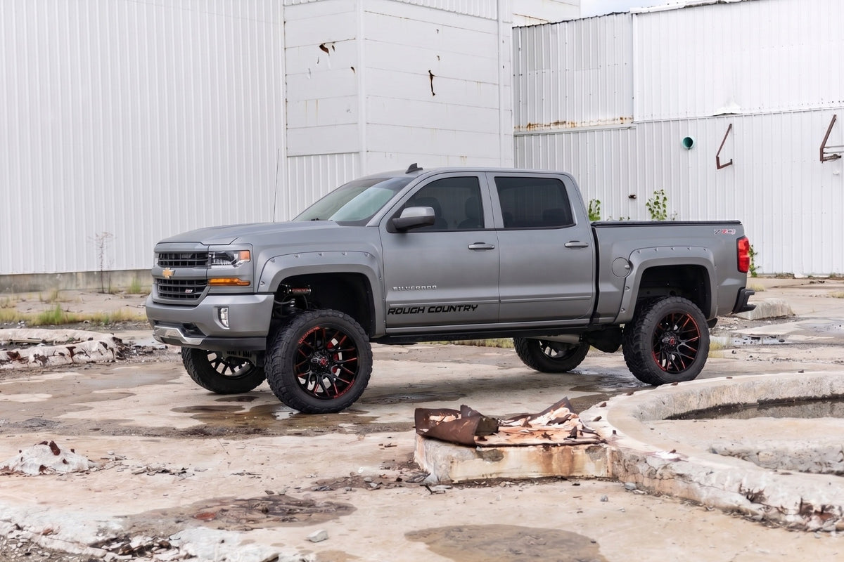 Pocket Fender Flares | 6'7" & 8' Bed | G9K Satin Steel | Chevy Silverado 1500 (14-18)/2500HD - Fender Flares (Image 5 of 6)