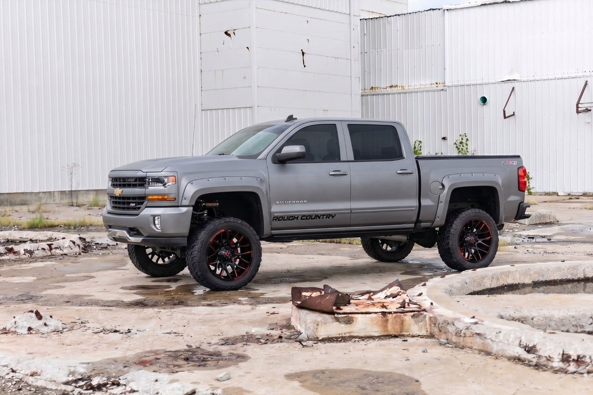 Pocket Fender Flares | 6'7" & 8' Bed | G9K Satin Steel | Chevy Silverado 1500 (14-18)/2500HD - Fender Flares (Image 5 of 6)