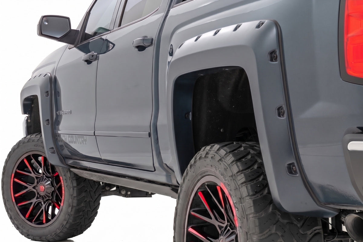 Pocket Fender Flares | 5'9" Bed | GJI Shadow Gray | Chevy Silverado 1500 (14-18 & Classic) - Fender Flares (Image 1 of 6)