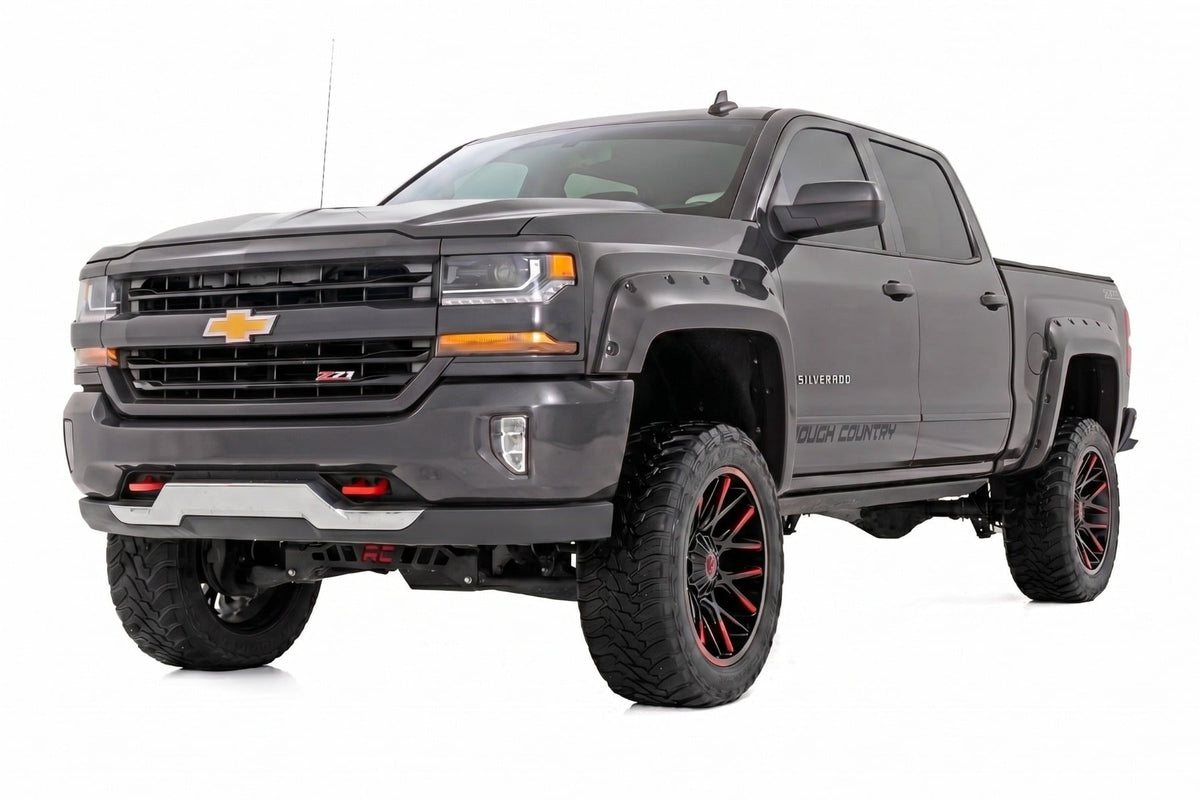 Pocket Fender Flares | 5'9" Bed | GJI Shadow Gray | Chevy Silverado 1500 (14-18 & Classic) - Fender Flares (Image 2 of 6)